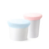 SET 2 VERSHOUDDEKSELS 9+11.5CM BLAUWROZE