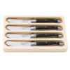 SET 4 BOTERMESJES LAGUIOLE ZWART