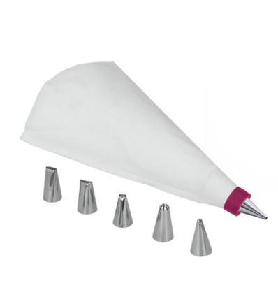 SPUITZAK KATOEN MET 6 SPUITMONDEN RVS