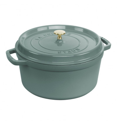 KOOKPOT ROND 28CM EUCALYPTUS STAUB COCOTTE 6.7L