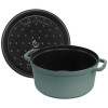 KOOKPOT ROND 28CM EUCALYPTUS STAUB COCOTTE 6.7L