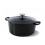 KOOKPOT ROND 20CM GIETIJZER JET BLACK BK