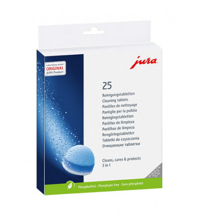 25 REINIGINGSTABLETTEN 3in1 JURA NEW PASTILLEN ontvet GROOTVERPAKKING