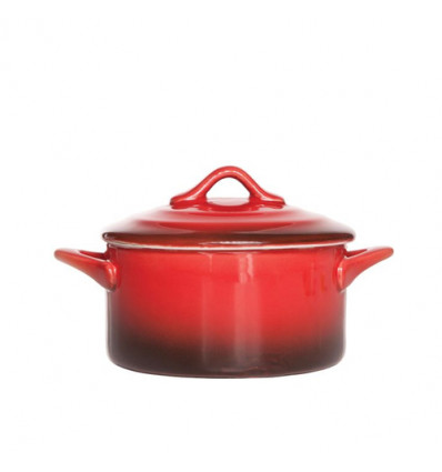 OVENSCHOTEL MET DEKSEL 0.2L ROOD ROND