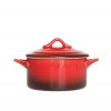 OVENSCHOTEL MET DEKSEL 0.2L ROOD ROND