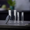 SET 2 BEKERS BAMIX MET ZWART DEKSEL 400ML + 600ML
