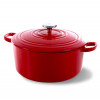 KOOKPOT ROND 24CM GIETIJZER ROOD BK CHILI RED