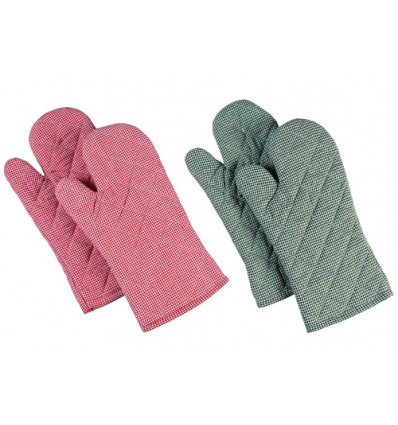 SET 2 OVENHANDSCHOENEN KATOEN 31x17CM OVENWANT GERUIT ASSORTI