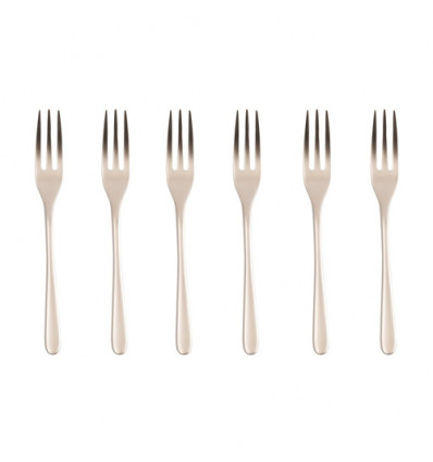 6 TAARTVORKEN SAMBONET TASTE ANTIQUE CHAMPAGNE