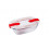 PYREX SCHAAL MET DEKSEL 0.4L RECHTHOEK 17x10x5cm COOK&HEAT BOROSILICAATGLAS