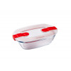 PYREX SCHAAL MET DEKSEL 0.4L RECHTHOEK 17x10x5cm COOK&HEAT BOROSILICAATGLAS