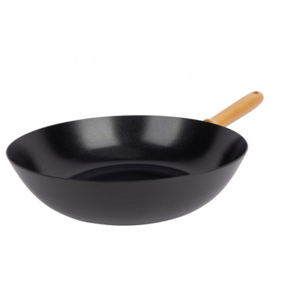 WOK 30CM ANTIKLEEF KOOLSTOFSTAAL M STEEL FUSION COSY&TRENDY