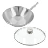 WOK + STEEL 30CM DEMEYERE+GRATIS DEKSEL GLAS APOLLO