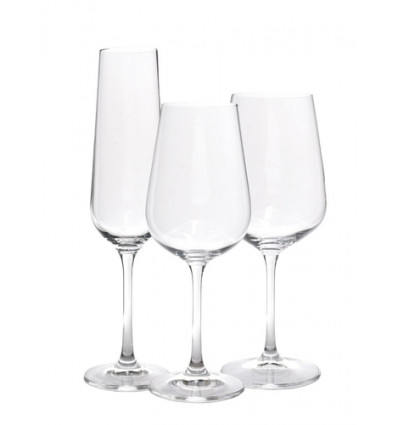 12DELIG GLASSERVIES VENETO S&P 4 WITTE WIJN,4 RODE WIJN,4 FLUITGLAS