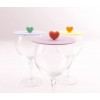 GLASDEKSEL D12cm SILICONE HART ASSORTI