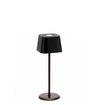 TAFELLAMP MALTA ZWART OPLAADB LED LAMP DIMBAAR D9xH21cm