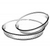 SET 2 TAARTVORMEN GEKARTELD 26+32CM GLAS MENASTYL
