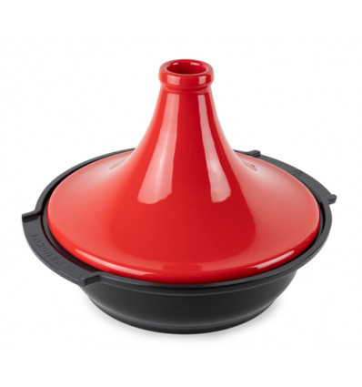 TAGINE 30CM ROOD PEUGEOT INDUCTIE voor 4 tot 6 personen, 3.1L inhoud