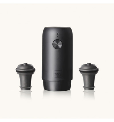 WIJNPOMP VACUVIN OPLAADBAAR + 2 STOPPEN WIJNBEWAARDER WINE SAVER ELECTRISCH