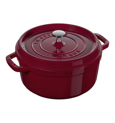 KOOKPOT ROND 24CM BORDEAUX STAUB 3.8L COCOTTE
