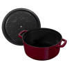 KOOKPOT ROND 24CM BORDEAUX STAUB 3.8L COCOTTE