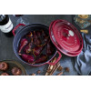 KOOKPOT ROND 24CM BORDEAUX STAUB 3.8L COCOTTE