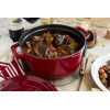 KOOKPOT ROND 24CM BORDEAUX STAUB 3.8L COCOTTE