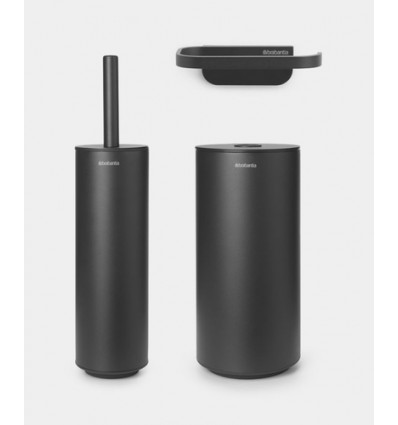 SET:WC-BORSTEL+ROLHOUDER+RESERVEROL GREYMINERAL INFINITY GREY