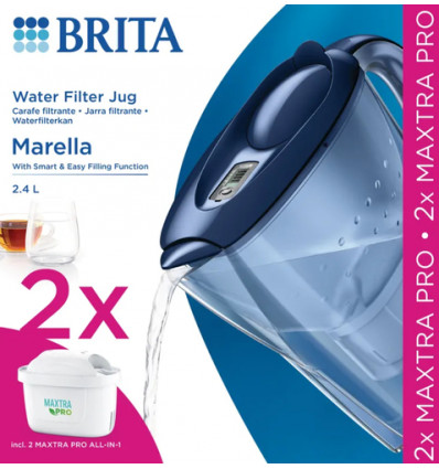 WATERFILTER MARELLA BLAUW +2 FILTERS PRO