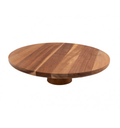 TAARTSCHOTEL OP VOET ACACIAHOUT 28CM
