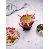 FONDUE GIETIJZER ROOD + 6 FONDUEVORKJES FONTESTIC TRADITIONAL RED D18CM