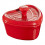MINI KOOKPOT HARTVORM 10CM ROOD STAUB AARDEWERK