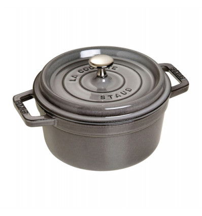 KOOKPOT ROND 22CM GRIJS STAUB 2.6L COCOTTE