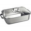 BRAADPAN INOX + DEKSEL GLAS HEZ390011