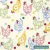 20 SERVETTEN 33x33 SPRING CHICKENS CREAM IHR