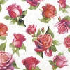 20 SERVETTEN 33x33 ELEG. ROSES LIGHTGREY IHR