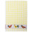 KEUKEN HANDDOEK GEEL KIP 67x50 CHICKEN 100% katoen POLI DRI