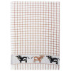 KEUKEN HANDDOEK BRUIN KOE 67x50 COW 100% katoen POLI DRI