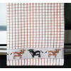 KEUKEN HANDDOEK BRUIN KOE 67x50 COW 100% katoen POLI DRI