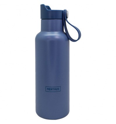DRINKFLES 0,5L DUBBELWANDIG MARINE BLAUW