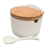 ZOUTPOT PORSELEIN MET LEPEL