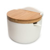 ZOUTPOT PORSELEIN MET LEPEL