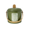 TAFELRESTJES GROEN METAL/BAMBOO 7L COMPOSTEMMER MET KOOLFILTER