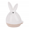DECORATIE: KONIJN WIT SUNNY 13x11xH18cm DOLOMIET