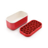 ICE BOX LEKUE ROOD IJSBLOKJESHOUDER MET SILICONE IJSBLOKJESVORM