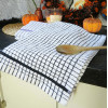 KEUKEN HANDDOEK ZWART RUIT 67x50cm 100% katoen POLI DRI