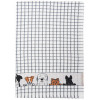 KEUKEN HANDDOEK ZWART HOND 67x50cm DOG 100% katoen POLI DRI