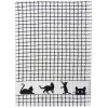 KEUKEN HANDDOEK ZWART KAT 67x50 CATS 100% katoen POLI DRI