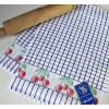 KEUKEN HANDDOEK BLAUW KERS 67x50 CHERRY 100% katoen POLI DRI