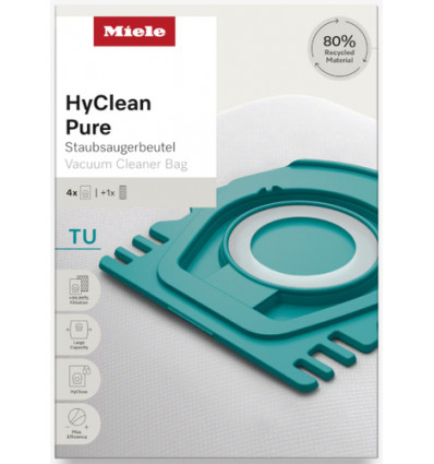 4+1 STOFZAK TU MIELE GUARD S1 L1 NEW HYCLEAN PURE 4ZAKKEN + UITBLAASFILTER